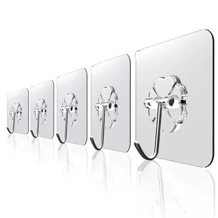 Kendinden Yapışkanlı Güçlü Şeffaf Askı 5 Li Set