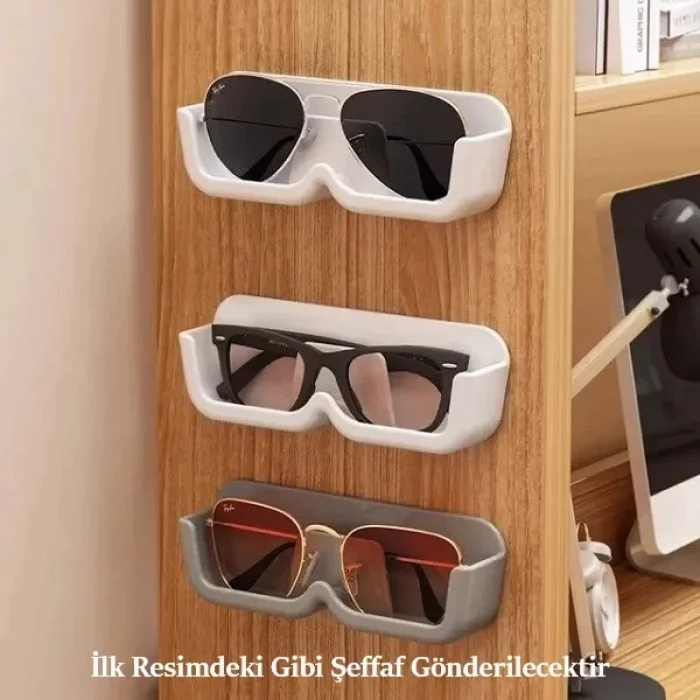 Kendinden Yapışkanlı Şeffaf Gözlük Standı