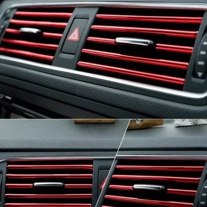 Kırmızı Araba Oto Trim Dekorasyon Şeridi 5 Mt