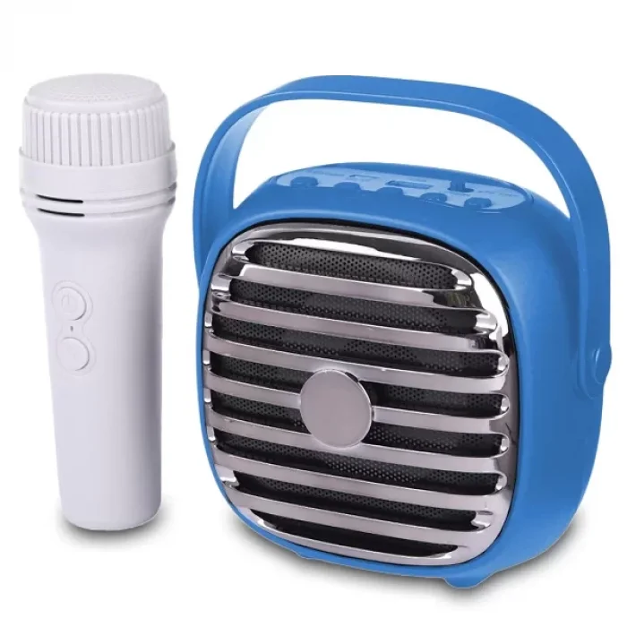 Kts 1943 Taşınabilir Karaoke Mikrofonlu Bluetooth Hoparlör Mavi