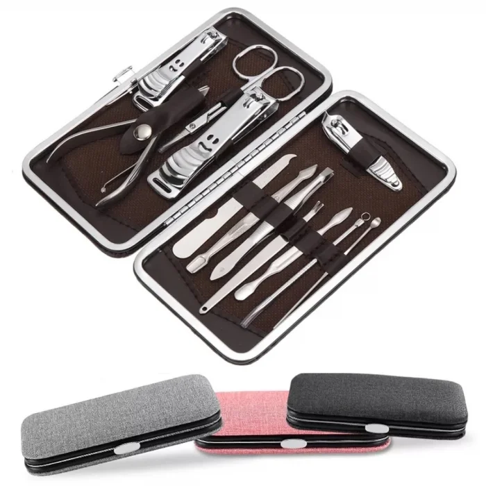 Manikür Pedikür Seti 13 Parça Çelik Profesyonel