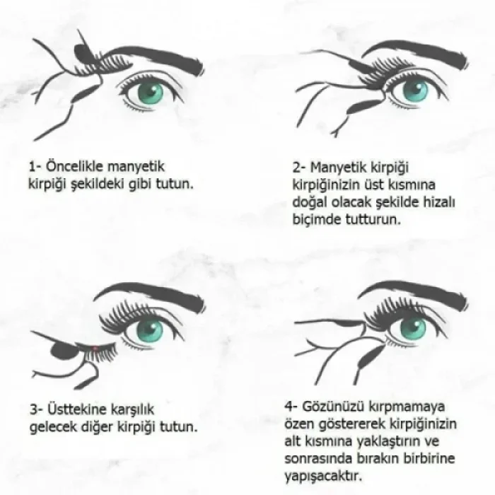 Manyetik Mıknatıslı Kirpik