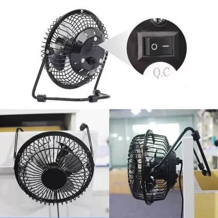 Masaüstü Metal Mini Fan Vantilatör Usb Girişli
