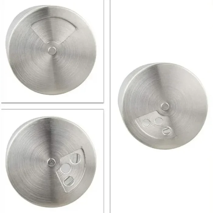 Metal Kaplamalı Cam Tuzluk Biberlik Baharatlık