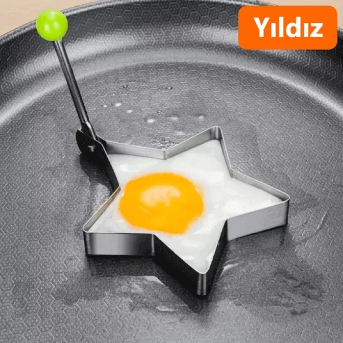 Metal Omlet Yumurta Ve Krep Kalıbı Yıldız