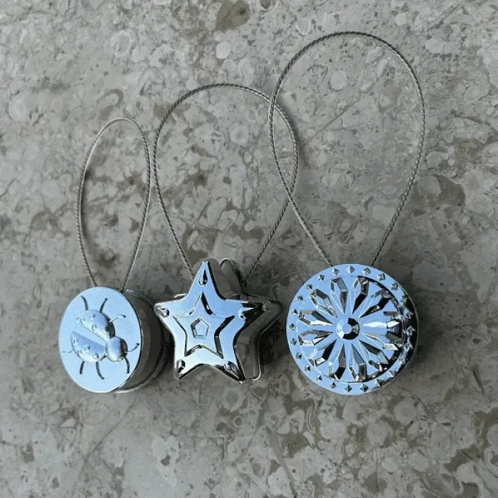 Mıknatıslı Perde Mandalı Tokası Gümüş