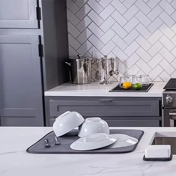 Mikrofiber Bulaşık Kurulama Matı Kurutma Örtüsü