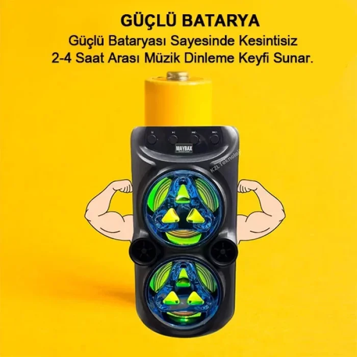 Mikrofonlu Ledli Karaoke Bluetooth Hoparlör