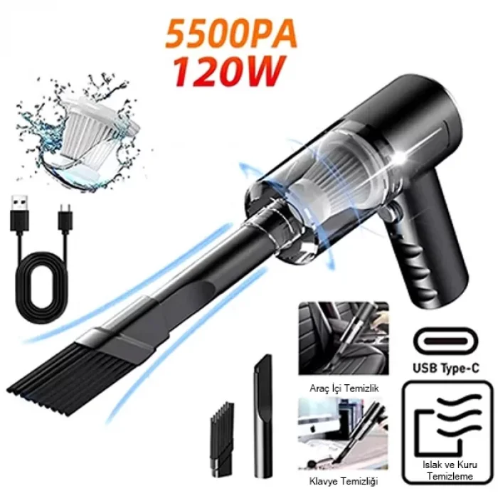 Mini Vakumlu Şarjlı Araç Süpürgesi