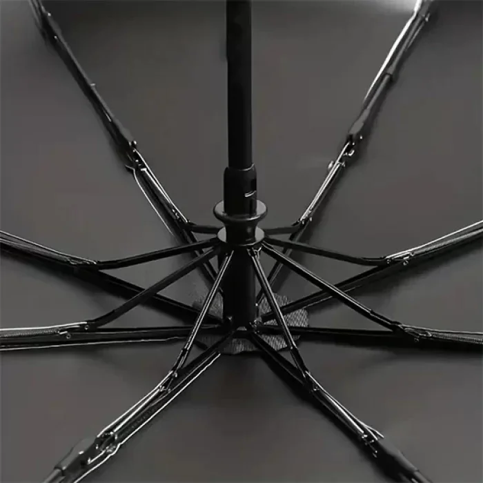 Otomatik 8 Tel Rüzgarda Kırılmaz Şemsiye Siyah