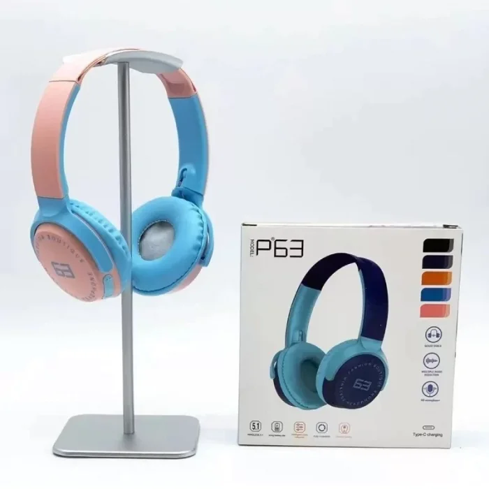 P63 Bluetooth Kulaklık Çocuk Kulaklığı Pembe