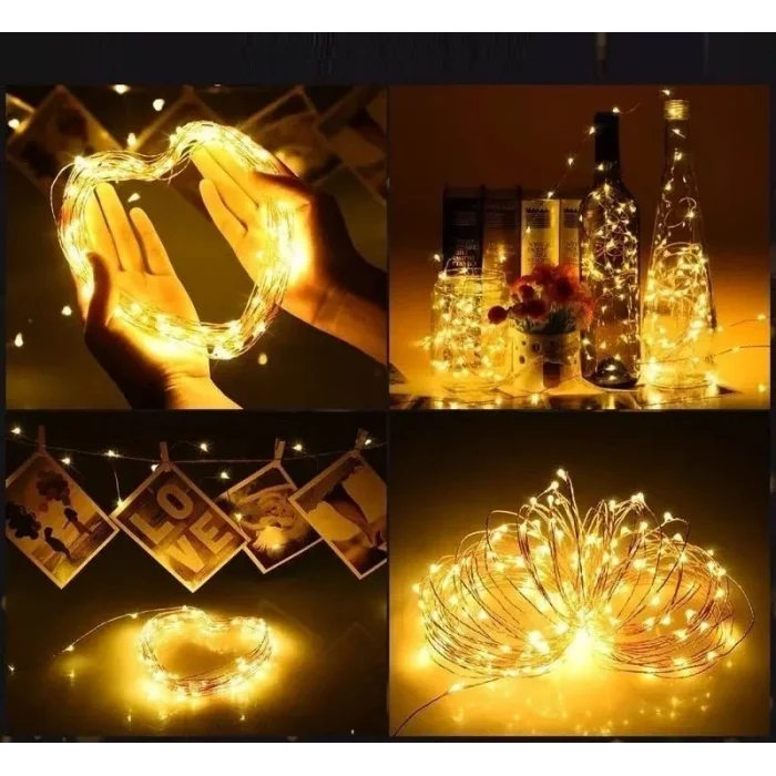 Peri Led Işık 5 Metre Sarı Pilli Dekoratif