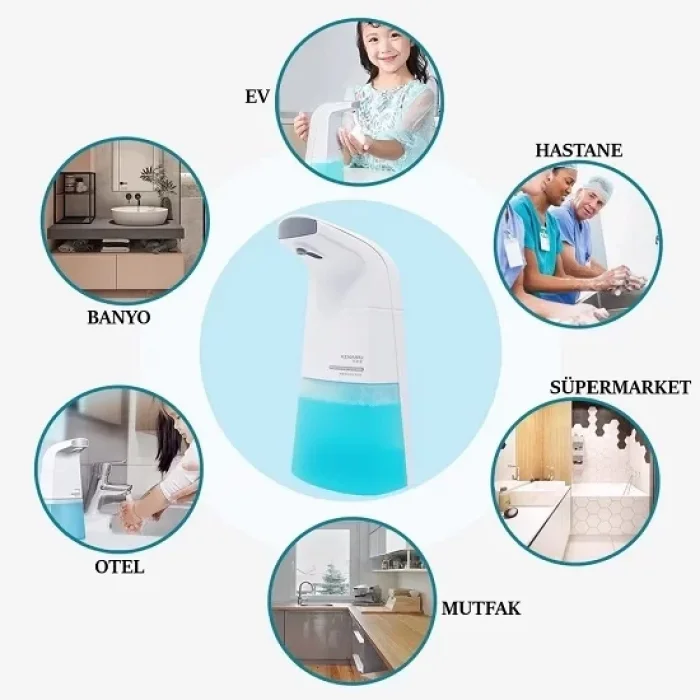 Pilli Sensörlü Köpük Sabunluk