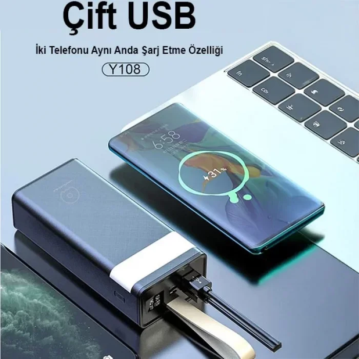 Polygold 30000 Mah Led Işıklı Kamp Powerbank