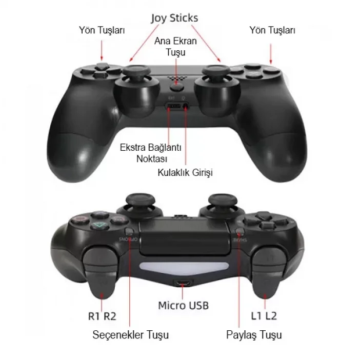 Ps4 Oyun Kolu Joystick Kablosuz Wireless