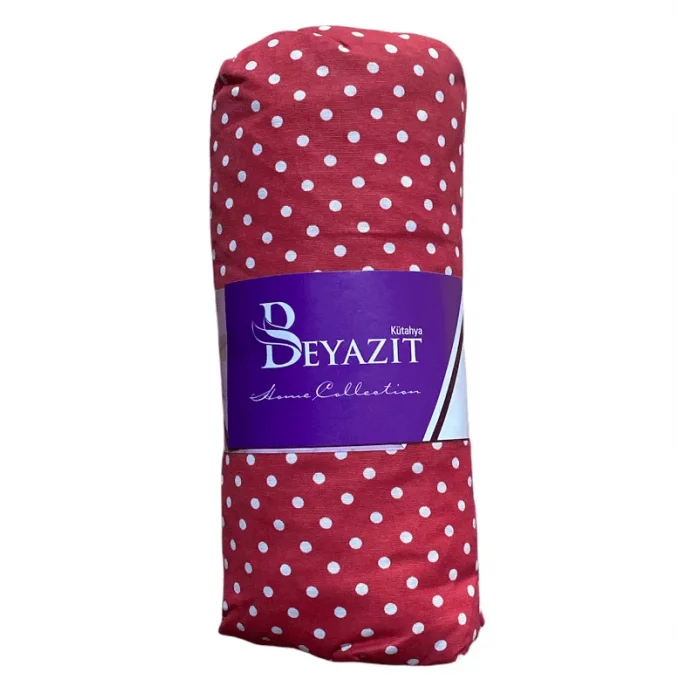 Ranforce Lastikli Çarşaf Kırmızı Çift Kişilik