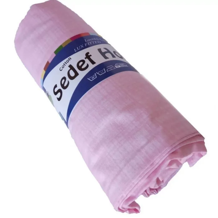 Ranforce Lastikli Çarşaf Pembe Battal Boy