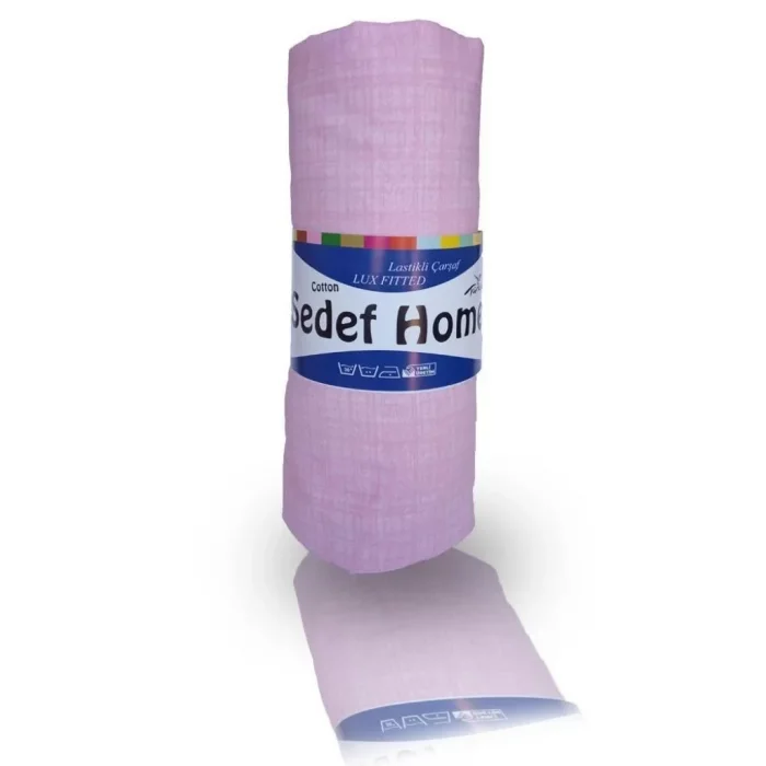 Ranforce Lastikli Çarşaf Pembe Tek Kişilik