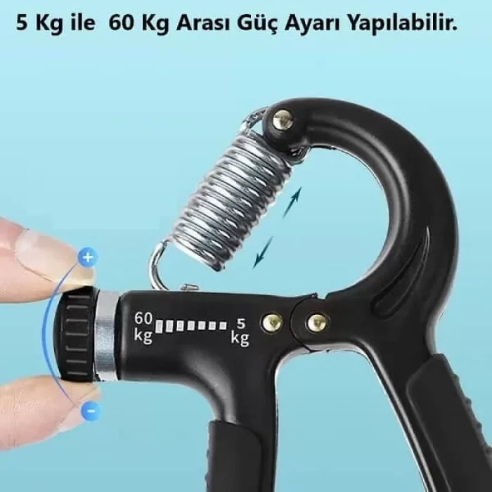 Sayaçlı El Yayı 60-5 Kg Ayarlı Bilek Kas Yayı