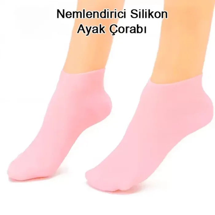 Silikon Ayak Bakım Çorabı Nemlendirici Çatlak Önleyici