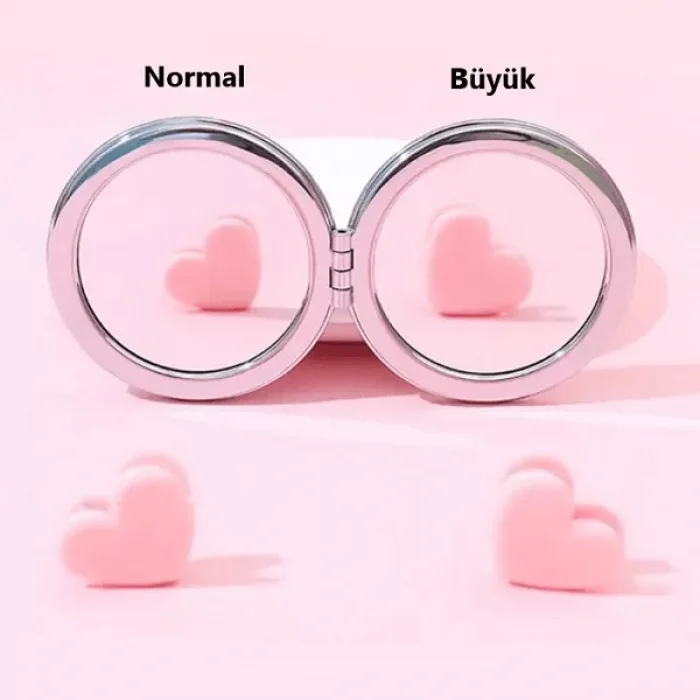 Simli Çift Taraflı Cep Aynası Makyaj Aynası