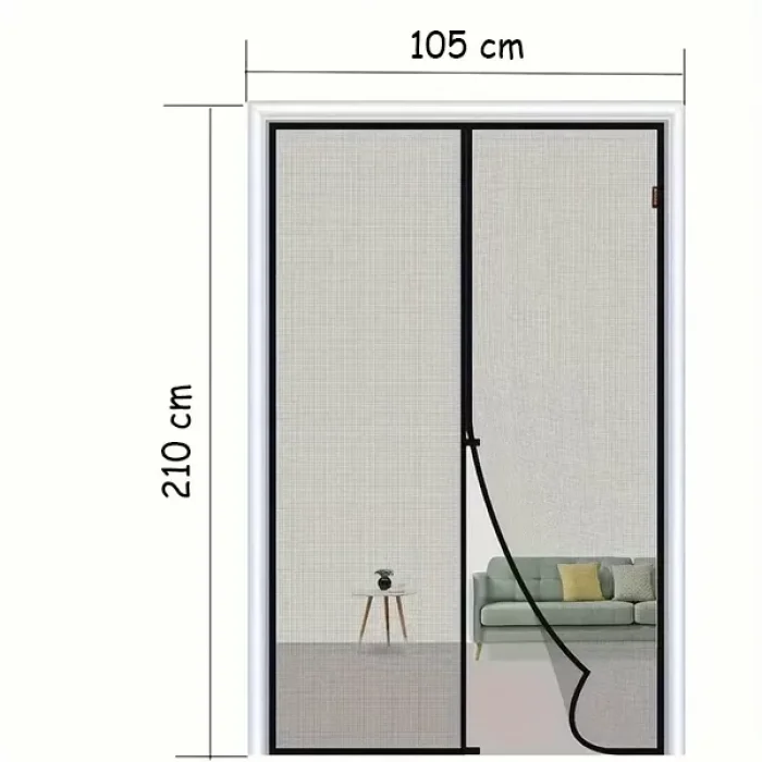 Siyah Mıknatıslı Kapı Sinekliği 105 X 210 Cm