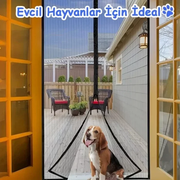 Siyah Mıknatıslı Kapı Sinekliği 105 X 210 Cm