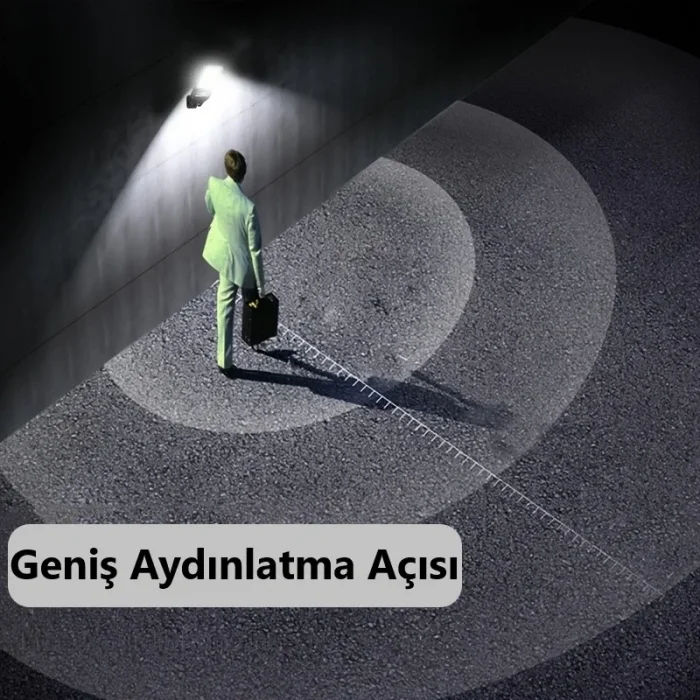 Solar Güneş Enerjili Led Bahçe Aydınlatması 120 Ledli 3 Modlu Hareket Sensörlü