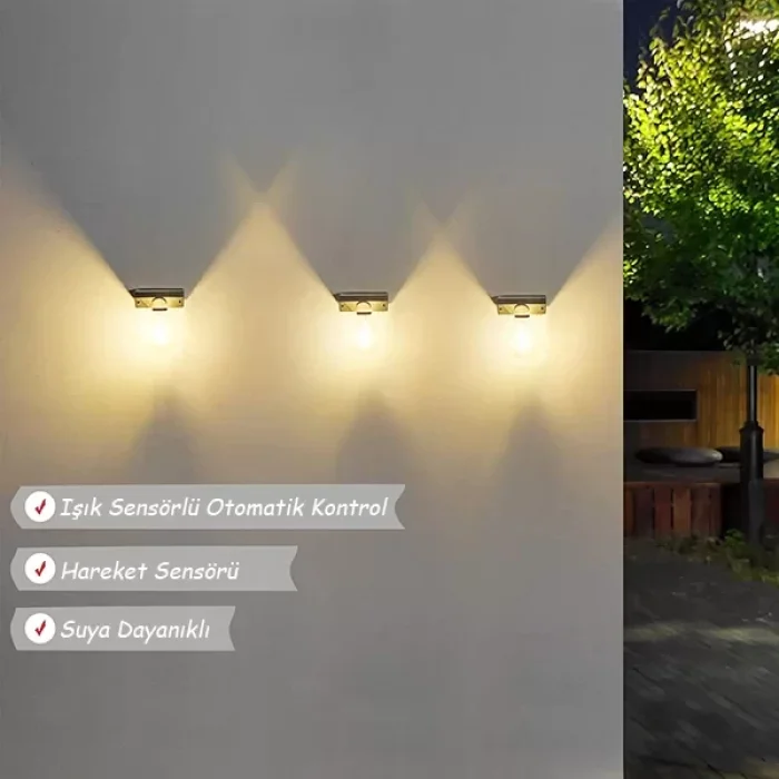 Solar Güneş Enerjili Sensörlü Ampul Bahçe Lambası