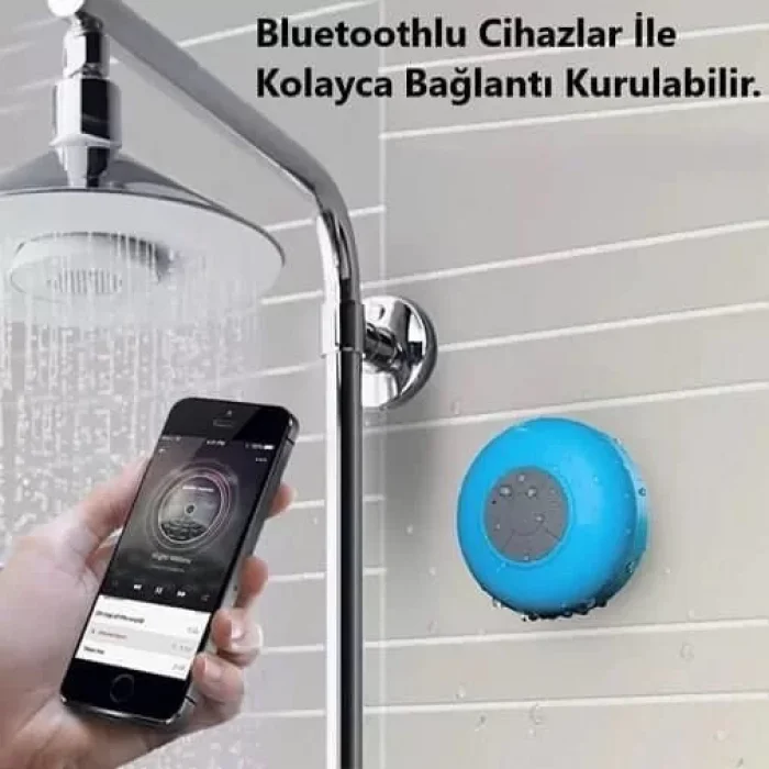 Su Geçirmez Mini Bluetooth Duş Hoparlörü