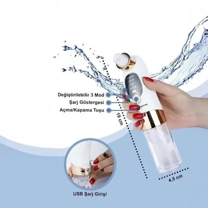 Su Hazneli Vakumlu Siyah Nokta Temizleme Aleti