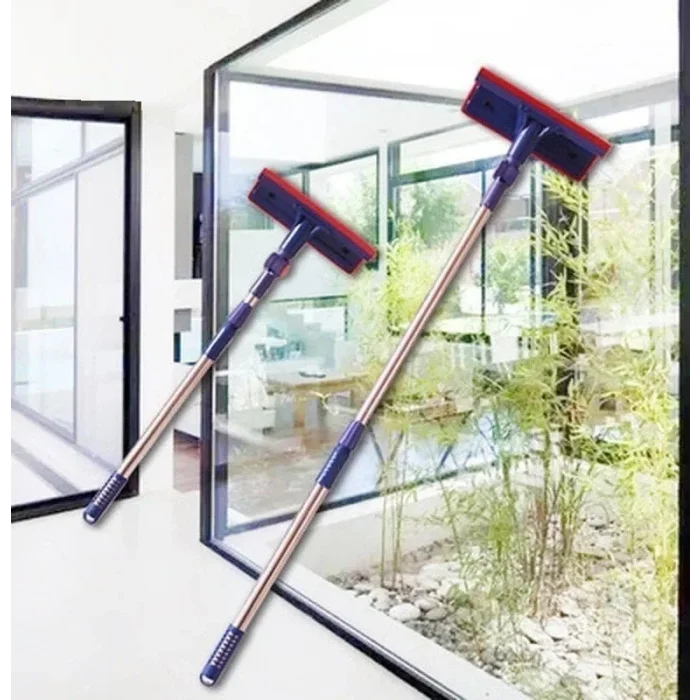 Teleskobik Mikrofiber Çift Taraflı Cam Silme Aparatı