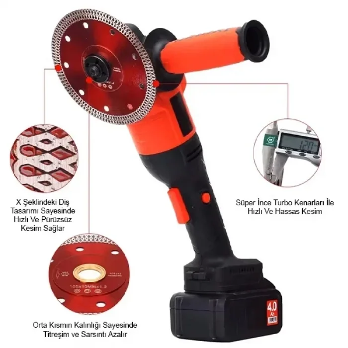 Turbo Elmas Testere Granit Mermer Seramik Kesme Diski 1.15 Mm