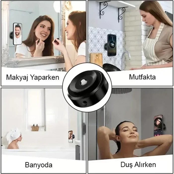 X10Q 360 Adsorpsiyon Vakumlu Manyetik Telefon Tutucu Telefon Standı Mükemmel Yapışma