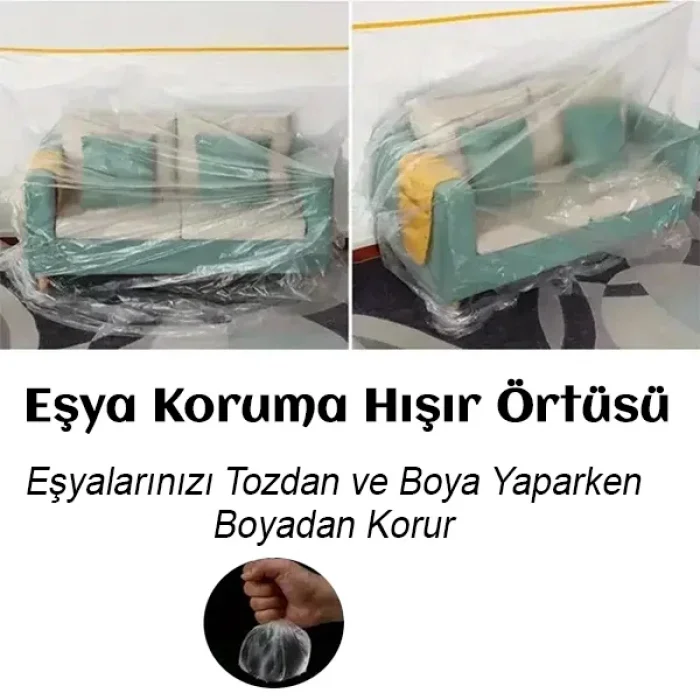 Yapışkanlı Boya Badana Eşya Koruma Hışır Örtüsü 15 Mt X 180 Cm Boya Muşambası