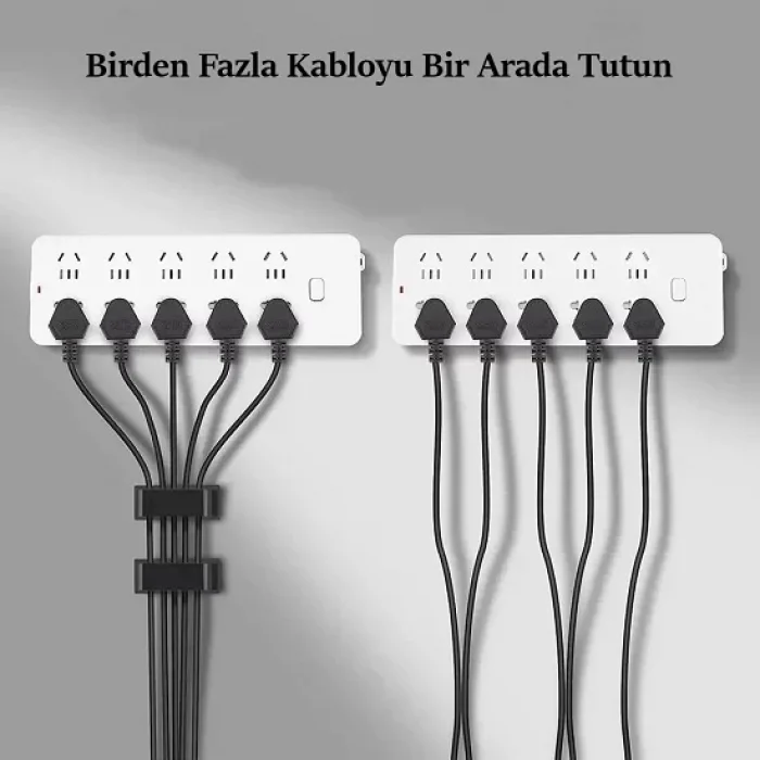 Yapışkanlı Kablo Düzenleyici Klips 4 Lü Set