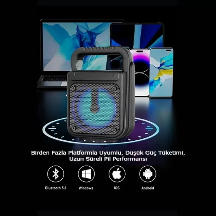 Yüksek Ses Bluetooth Hoparlör Işıklı Ses Bombası