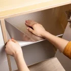 10 Mt Yapışkanlı Mutfak Tezgah Üstü Folyo Gümüş