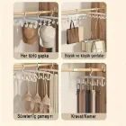 12 Kancalı Fonksiyonel Çok Amaçlı Askı