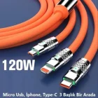 120w Watt 6a Süper Hızlı Çoklu Şarj Kablosu