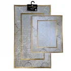 2 Li Banyo Paspası Kaymaz Klozet Takımı Kare E