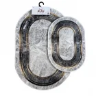 2 Li Banyo Paspası Kaymaz Klozet Takımı Oval A