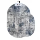 2 Li Banyo Paspası Kaymaz Klozet Takımı Oval B