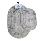 2 Li Banyo Paspası Kaymaz Klozet Takımı Oval D