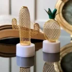 2 Li Metal Ananas Ve Kaktüs Mini Gece Lambası