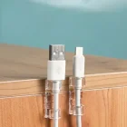 20 Li Yapışkanlı Kablo Sabitleyici Şeffaf Klips