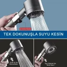 3 Fonksiyonlu Start Stop Tuşlu Filtreli Basınçlı Masaj Etkili Duş Başlığı