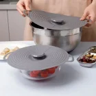 3 Lü Silikon Tencere Tava Kapağı Isı Koruyucu Silikon Kapak Yüksek Kaliteli Malzeme