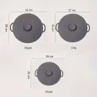 3 Lü Silikon Tencere Tava Kapağı Isı Koruyucu Silikon Kapak Yüksek Kaliteli Malzeme