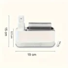 3 Ü 1 Arada Çift Hazneli Süngerlikli 2 Farklı Sabun Koyulabilen Sıvı Sabunluk